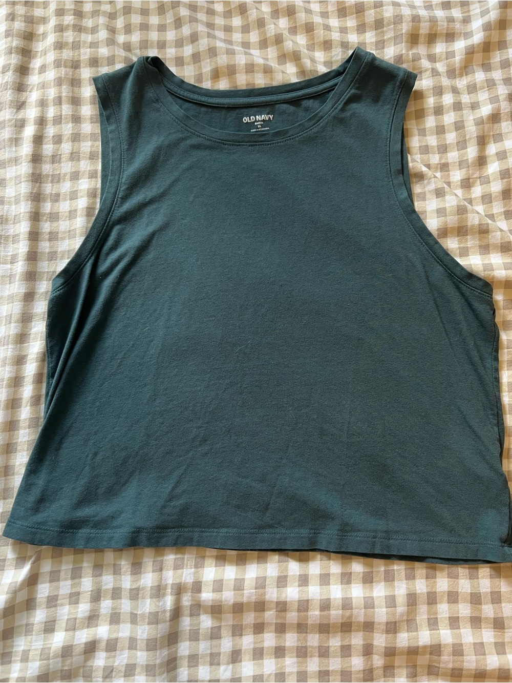 Old Navy Women's Forest Green Crop Tank